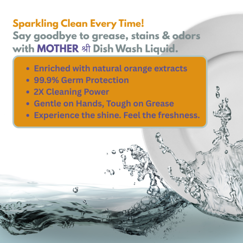 MotherShree (MOTHERश्री) Oranage Dish Wash Liquid Gel - Image 4