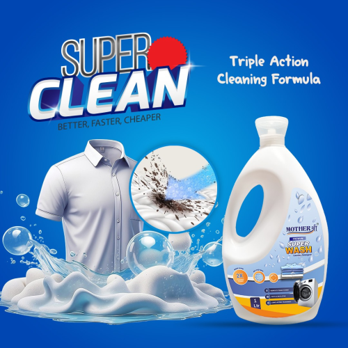 MOTHER श्री Premium Super Wash – Laundry Detergent (1 Ltr, 2 Ltr & 5 Ltr)