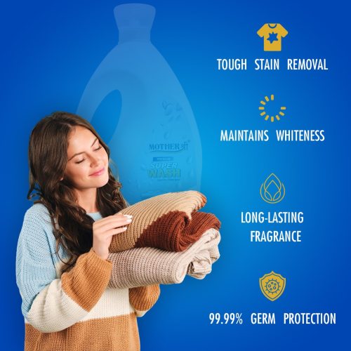 MOTHER श्री Premium Super Wash – Laundry Detergent (1 Ltr, 2 Ltr & 5 Ltr)