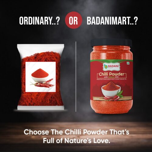 Badani™ Premium Chilli Powder With Natural Oils Jar – (200 Gm and 500 Gm) - Image 3