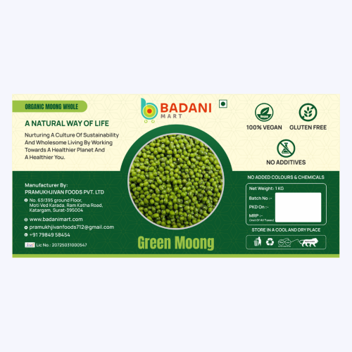 Badani™ Unpolished Organic Green Moong Dal Jar - 1 Kg - Image 8