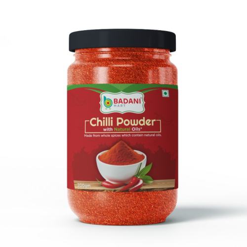 Badani™ Premium Chilli Powder With Natural Oils Jar – (200 Gm and 500 Gm)