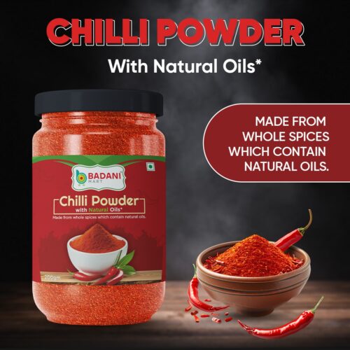 Badani™ Premium Chilli Powder With Natural Oils Jar – (200 Gm and 500 Gm) - Image 4