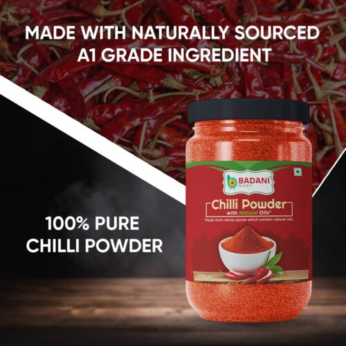 Badani™ Premium Chilli Powder With Natural Oils Jar – (200 Gm and 500 Gm) - Image 7