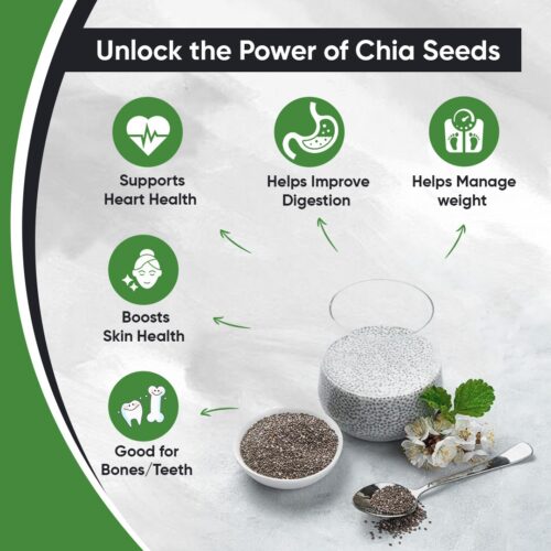 Badani™ Premium Whole Chia Seeds Jar(450 gm) - Image 3
