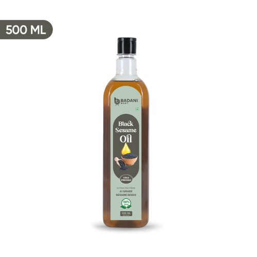 Badani™ Cold-Pressed Black Sesame Cooking Oil – 100% Pure (Available in 500ml & 1L)