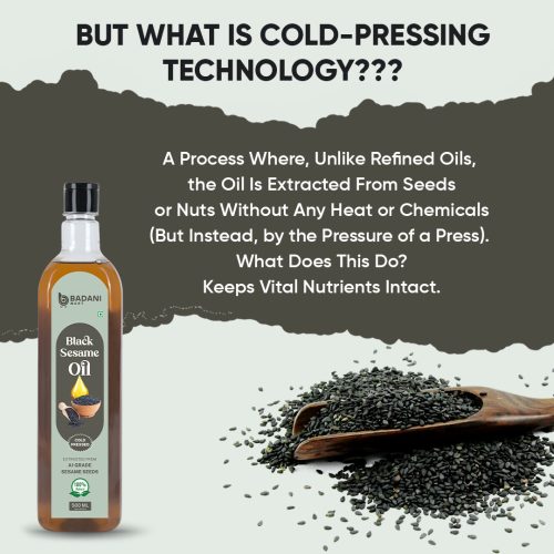 Badani™ Cold-Pressed Black Sesame Cooking Oil – 100% Pure (Available in 500ml & 1L) - Image 5
